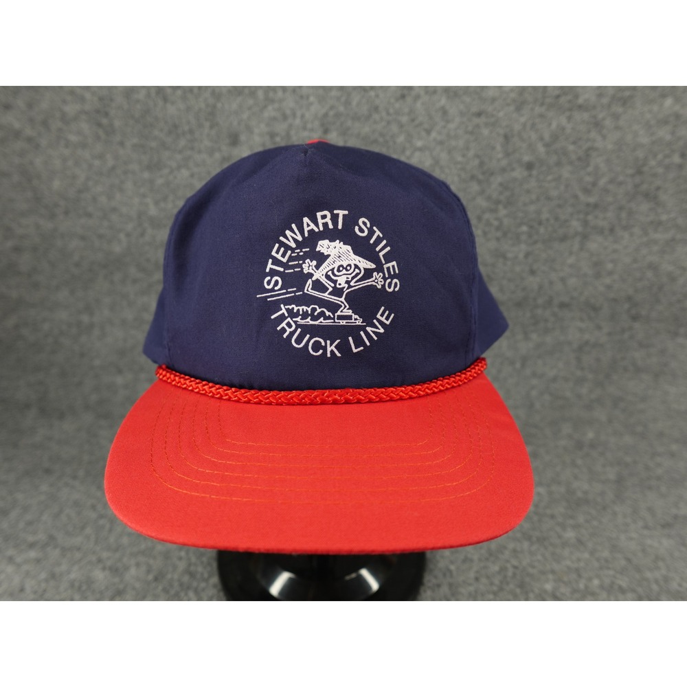Otto Cap Stewart Stiles Truck Line Mens OS Navy Red Good Vintage Rope Hat‎ - Picture 2 of 9